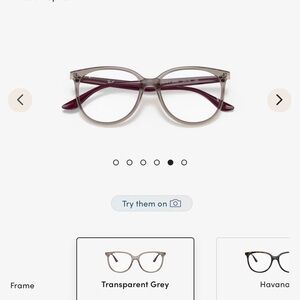 Ray-Ban Transparent Grey Glasses